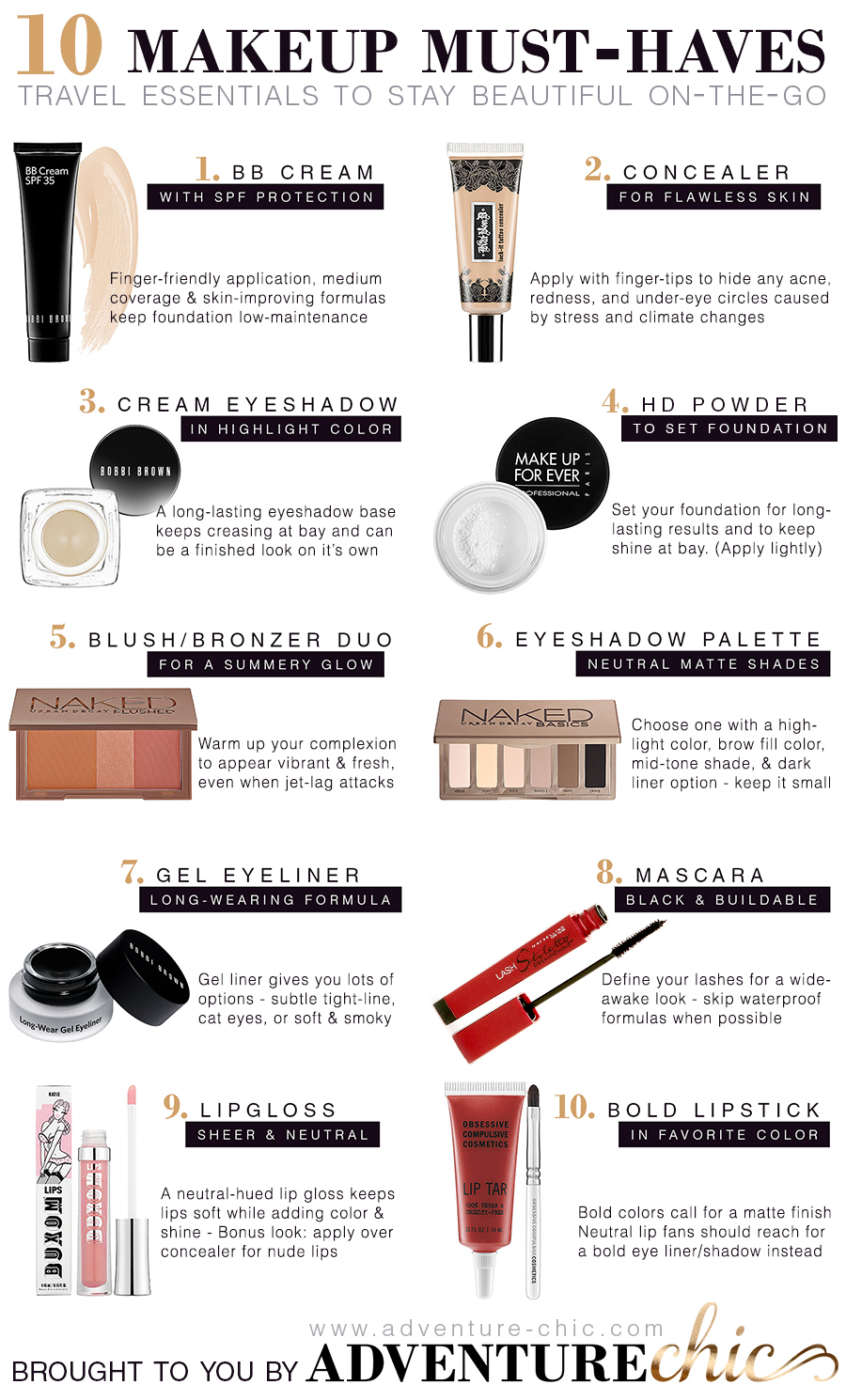 10 Makeup Must-Haves for Travel